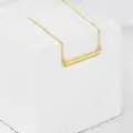 wholesale 14K Gold Minimalist Heart Charm Vertical Bar Chain Necklaces Wholesale for Women 18 + Extender-0-2