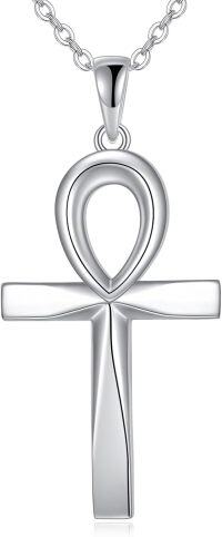 wholesale 925 Sterling Silver Ankh Cross Pendant Necklace - Egyptian Symbol of Life and Immortality s for Women & Men-Ankh Cross