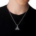 wholesale 925 Sterling Silver Celtic Knot Triquetra Pendant Necklace  Norse Viking  for Women Men-0-2