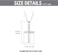 wholesale 14K Gold Diamond Cross Pendant with Chain - Religious s for Women and Teen Girls (0.03 ct)-0-4