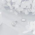 wholesale 925 Sterling Silver Gemini White Opal Zodiac Constellation Stud Earrings-0-3