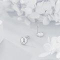 wholesale 925 Sterling Silver Twin Rings Wholesale Earrings With Opal Inlay-0-3