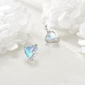 wholesale 925 Sterling Silver Heart Earrings With Angel Wings And Crystal-0-3