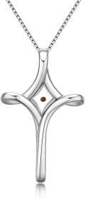 wholesale 925 Sterling Silver Cross with Mustard Seed Charm Pendant Necklace for Women Christian s-0-0