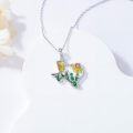 wholesale TOUPOP Texas Necklace 925 Sterling Silver Texas State Map Flag Pendant Hometown Bluebonnets Jewelry Tx Lover Christmas Gifts For Women -0-1