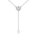 wholesale 925 Sterling Silver Shell Pendant Necklace Wholesale With Pearls-0-0