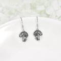 TOUPOP Sterling Silver Mushroom Dangle Drop Earrings-0-1