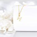 wholesale 14K Gold Letter Pendant Necklace 18 -0-1