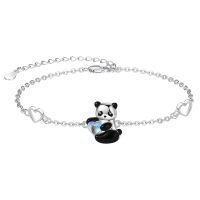 wholesale 925 Sterling Silver Panda Bracelet Animal s for Women Daughter Her Adjustable-04 Panda
