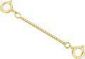 wholesale 10K Yellow Gold 1 2 3 4 5 Necklace Extender Chain w Double Spring Clasp Bracelet Anklet Extension-0-20