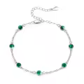 wholesale 925 Sterling Silver Malachite 7 Chakra Ankle Anklets Wholesale for Women-0-0