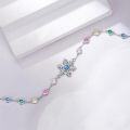 wholesale 925 Sterling Silver & Zircon Snowflake Bracelet, Elegant Christmas Gift for Women, Winter Birthday Jewelry, Fashionable & Versatile-0-3