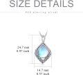 wholesale 925 Sterling Silver Moonstone Pendant with Celtic Knot Design and Chain for Women-0-4