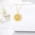 wholesale 14K Gold Daisy Pendant Necklace Minimalist Floral s for Her-0-3