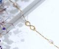 wholesale 14K Gold Pearl Infinity Charm Bracelet for Women - Love Knot Design-0-1