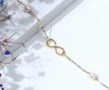 wholesale 14k Gold Infinity Bracelet With 5mm Natural Freshwater Pearls Yellow Gold Plated For Women-0-1
