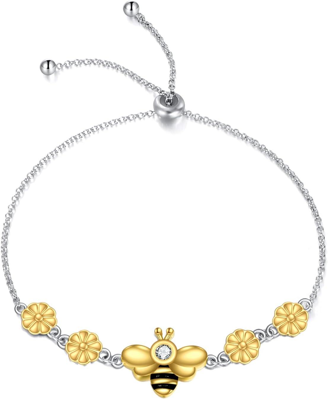  Silver Stone Adjustable Animal Bracelet for Women Girls Cute Jewelry Gift ( chars)-0-0