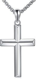 wholesale 925 Sterling Silver Origami Cross Pendant Necklace  - Religious  for Women & Men-0-0