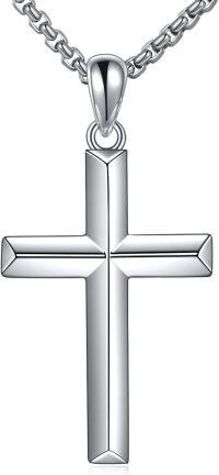 wholesale 925 Sterling Silver Origami Cross Pendant Necklace  - Religious  for Women & Men-B-Origami