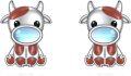 wholesale 925 Sterling Silver Cow Moonstone Stud Earrings for Women Girls Gift Idea-0-0
