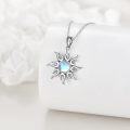 wholesale Sterling Silver Sun Moon Necklace with April Birthstone for Women-0-3