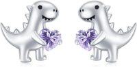 wholesale Sterling Silver Hypoallergenic Dinosaur Stud Earrings for Women-F-June