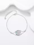 TOUPOP Sterling Silver Stone Tree Of Life Mountain Bracelet For Women-0-1