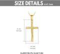 wholesale 14K Solid Gold Diamond-Cut Cross Necklace, Hypoallergenic, 18 Chain, Elegant Gift for Women-0-5