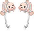 wholesale 925 Sterling Silver Cartoon Fish Ear Cuffs for Women Girls Minimalist  4cm Long-0-0