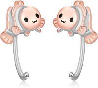 wholesale 925 Sterling Silver Cartoon Fish Ear Cuffs for Women Girls Minimalist  4cm Long-Clownfish