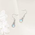 wholesale 925 Sterling Silver Moonstone Celtic Knot Teardrop Dangle Earrings-0-3