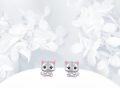 wholesale 925 Sterling Silver Cat Stud Earrings Animal s for Girls and Women-0-2