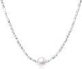 wholesale 925 Sterling Silver Box Chain with Freshwater Cultured Pearl Pendant Necklace for Women - Elegant Bridal -0-0