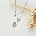 wholesale 925 Sterling Silver with Clear Butterfly Crystal Teardrop Cremation Memorial Ashes Necklace for Loved Ones-0-2