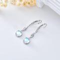 wholesale 925 Sterling Silver Moonstone Drop Earrings White Gold Plated Wave Design For Women-0-3