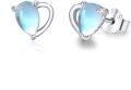 wholesale 925 Sterling Silver Blue Opalite Heart Stud Earrings & Pendant Set Hypoallergenic  for Women Girls-0-0