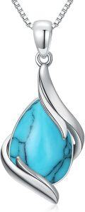 wholesale Teardrop Necklace For Women 925 Sterling Silver Gemstone Pendant Necklace Fine Jewelry Birthday Christmas Gifts For Women Her -0-0