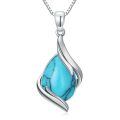 TOUPOP 925 Sterling Silver Gemstone Pendant Necklace For Women-0-0