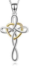 wholesale 925 Sterling Silver Celtic Knot Infinity Heart Love Pendant Necklace for Women Girls -0-0