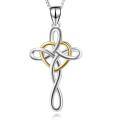 wholesale 925 Sterling Silver Celtic Knot Infinity Heart Love Pendant Necklace for Women Girls -0-0