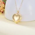 TOUPOP 14K Gold Heart Photo Locket Necklace Gift for Women-0-3