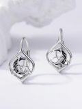 wholesale 925 Sterling Silver Celtic Knot Drop Earrings with Triquetra Symbol for Women-0-1