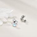 wholesale 925 Sterling Silver Koala Heart Stud Earrings - Cute Fashion Jewelry for Women Gift Ideas-0-3