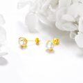 wholesale 14K Gold AAA Freshwater Pearl Earrings, 6mm 8mm 10mm, Round Smooth White Pearls, Gift Box, Sensitive Skin Friendly-0-2