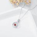 wholesale 925 Sterling Silver Sparkle Birthstone Infinity Pendant Necklace for Women-0-3