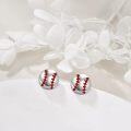 wholesale 925 Sterling Silver Baseball Stud Earrings Sporty Gifts for Women and Girls-0-2