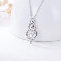 wholesale 925 Sterling Silver Infinity Yellow Crystal Sisters Forever Friendship Pendant Necklace for Women-0-5