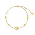 TOUPOP 14K Gold Heart Anklet For Women, 8+2 Inch-0-0