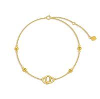 TOUPOP 14K Gold Heart Anklet For Women, 8+2 Inch-undefined