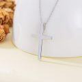 wholesale 925 Sterling Silver Cross Pendant with Chain - Elegant Religious Jewelry for Women and Men-0-2